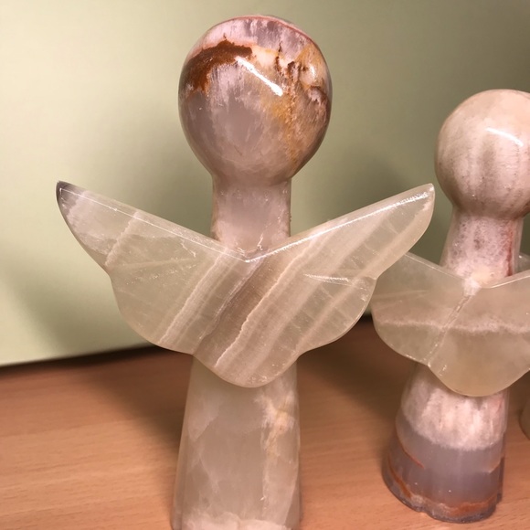 Set of 3 Marble Angels - Picture 3 of 5